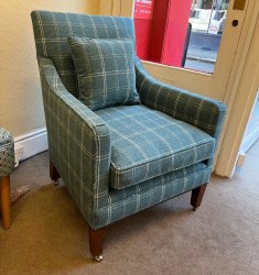 Edwardian velvet arm chair